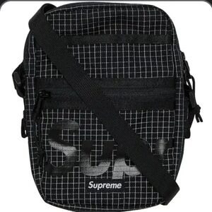 Supreme Black and White Grid Mini Shoulder Belt Bag (Side Bag)